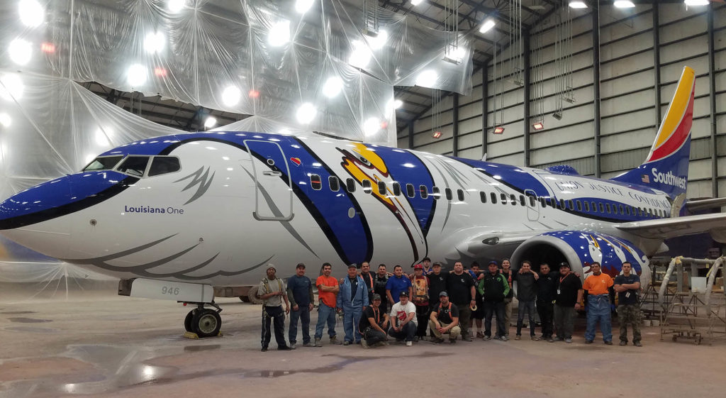 IAC is Proud to Paint Southwest Airlines Custom 737 Tribute to Louisiana