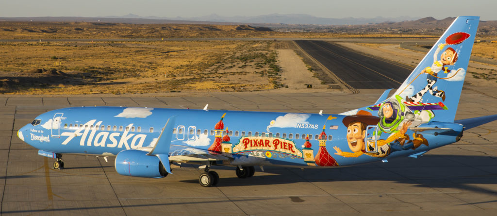 Alaska Airlines’ Newest Painted Pixar-Themed Aircraft