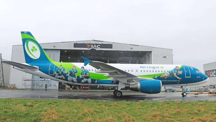 IAC Paints New IRFU Rugby Livery for Aer Lingus 1