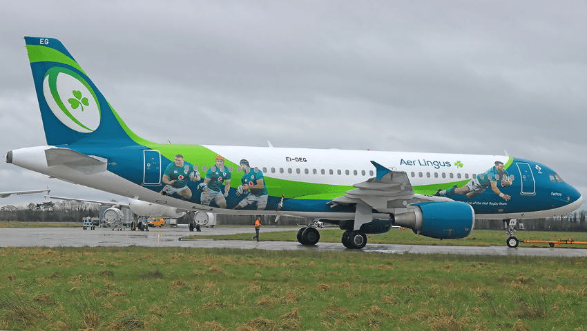 IAC Paints New IRFU Rugby Livery for Aer Lingus 2