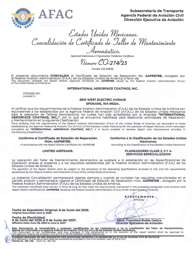 IAC Approvals 12